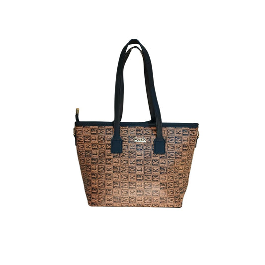 black and brown tote bag